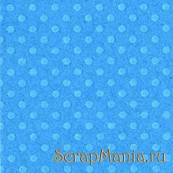 Кардсток Bazzill Basics 30,5х30,5 см однотонный с текстурой светлых точек, цвет голубой