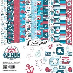 Набор бумаги 30х30 см "Sailor's life", 12 листов (ModaScrap)