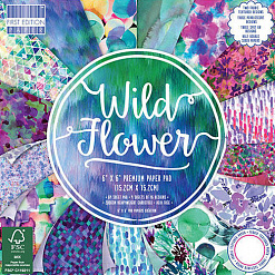 Набор бумаги 15х15 см "Wild flower", 64 листа (First Edition)