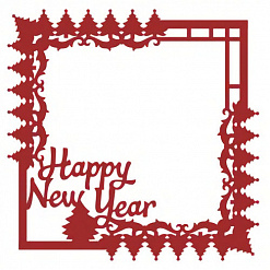 Трафарет "Рамка. Happy new year" (Eventdesign)