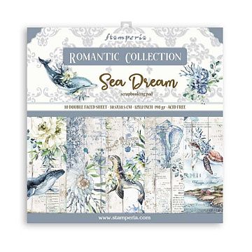 Набор бумаги 30х30 см "Sea Dream", 10 листов (Stamperia)