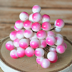 Букет ягод "Рябинка розовая с белым", 40 шт