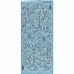 Контурные наклейки "Листики", лист 10x24,5 см, цвет серебристый