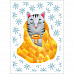 Тканевая карточка "Чудесная зима. В одеялке" (ScrapMania)