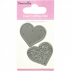 Набор ножей для вырубки "Layering Heart. Сердце 3D" (Dovecraft)