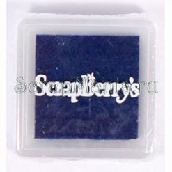 Подушечка чернильная пигментная 2,5x2,5 см, цвет синий (ScrapBerry's)