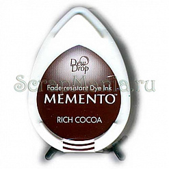 Подушечка чернильная водорастворимая "капля" Memento, размер 32х50мм, цвет какао