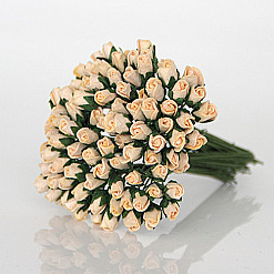 Букет микро-роз с закрытым бутоном "Светло-персиковый", 0,3 см, 25 шт (Craft)