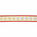 Лента атласная с рисунком "Солнечная белая", ширина 1,2 см, длина 3 м (Gamma)