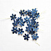 Набор маленьких цветов "Темно-синие", 20 шт (Craft)