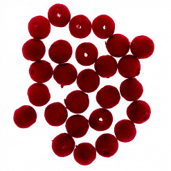 Набор бусин "Бархат. Бордовые", диаметр 0,9 см