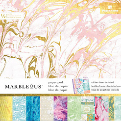 Набор бумаги с фольгированием 30х30 см "Marbleous", 48 листов (Paper House)