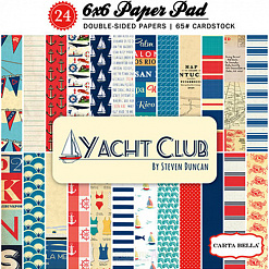 Набор бумаги 15х15 см "Yacht club", 24 листа (Carta Bella)
