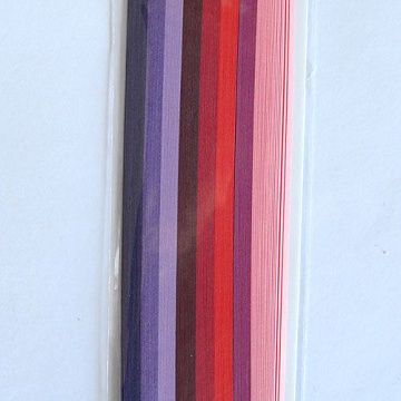 Набор полосок для квиллинга 1,5 мм "Сиренево-красный микс" (Mr.Painter)