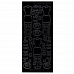 Контурные наклейки "Манекен и швейные принадлежности", цвет черный (JEJE)