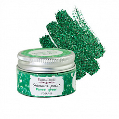 Краска Shimmer paint с глиттером "Лесная зелень", 20 мл (Фабрика Декору)