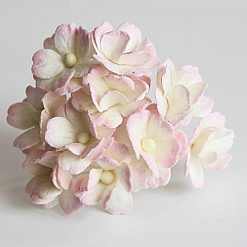 Букет цветов вишни средний "Светло-розовый с белым", 2 см, 10 шт (Craft)