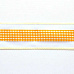 Лента капроновая с репсовой вставкой "Желтая клетка", ширина 4 см, длина 0,9 м