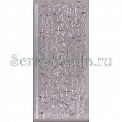 Контурные наклейки "Вертушки на палочке", цвет серебро (JEJE)