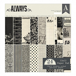 Набор бумаги 30х30 см "Always", 24 листа (Authentique)