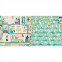 Набор бумаги 30х30 см с наклейками "Enchanted Garden", 18 листов (BoBunny)