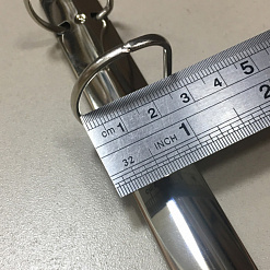 D-образный кольцевой механизм, 4 кольца, диаметр 26 мм, длина 20,8 см, цвет серебро
