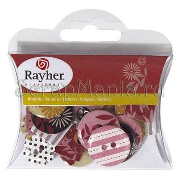 Набор пуговиц из картона "Модерн" с эпоксидным покрытием (Rayher)