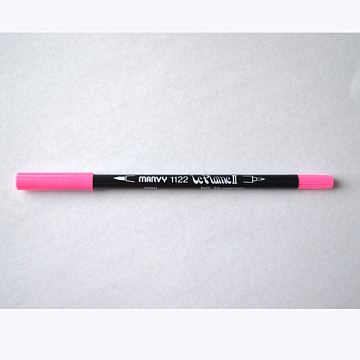 Маркер акварельный двусторонний "Le plume 2", толщина 0,3 мм, цвет розовый (Marvy Uchida)