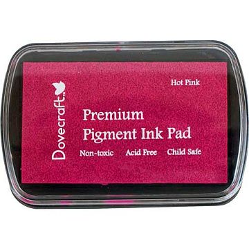 Подушечка чернильная пигментная, цвет розовый, 7х4,5 см Dovecraft (Hot Pink)