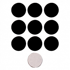 Набор магнитов на клеевой основе "Круг", диаметр 1 см, толщина 0,2 см, 10 шт