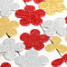 Набор цветов из фоамирана "Розочки. Красные, золотые и серебряные", 30 шт