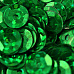 Набор круглых граненых пайеток "Зеленая голография"