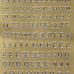 Контурные наклейки "Русский алфавит 2", цвет золото (JEJE)