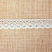 Кружево вязаное "Сетка ажурная", ширина 2,5 см, длина 0,9 м, цвет белый