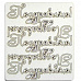 Набор украшений из чипборда - надписи "Поздравляю! 3" (AL)