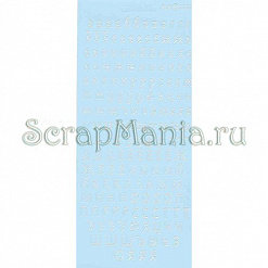 Контурные наклейки "Русский алфавит", цвет голубой (JEJE)