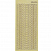 Контурные наклейки "Бордюры с кружевными сердцами", лист 10x24,5 см, цвет перламутровое золото (JEJE)