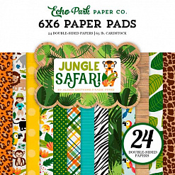 Набор бумаги 15х15 см "Jungle safari", 24 листа (Echo Park)