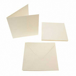 Набор заготовок для открыток 13,5х18,5 см "Кремовые" с конвертами (DoCrafts)