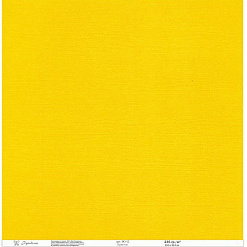 Кардсток текстурированный 30х30 см, желтый (Рукоделие)