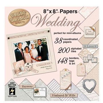 Набор бумаги 20х20 см "Свадебные воспоминания" (HOTP)