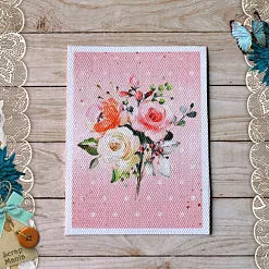 Тканевая карточка "Мечты невесты. Букет" (ScrapMania) Тканевая карточка "Мечты невесты. Букет" (ScrapMania)
